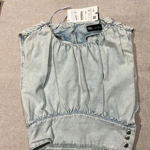 Zara denim top. Never worn